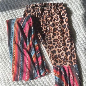 Leopard and Striped Patterned Leggings